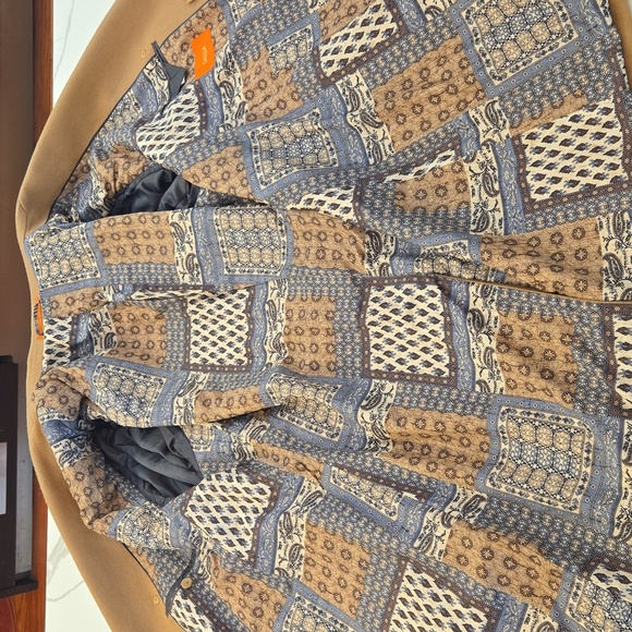 Talia Mens Wool Double Breasted Coat Camel Tan Size XXL - Picture 10 of 12